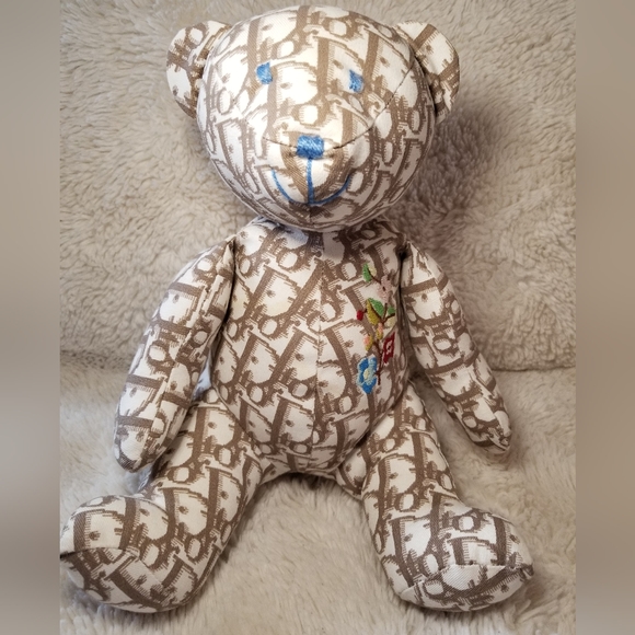 DIOR DIORISSIMO PRINT EMBROIDERED TEDDY BEAR - Picture 10 of 17
